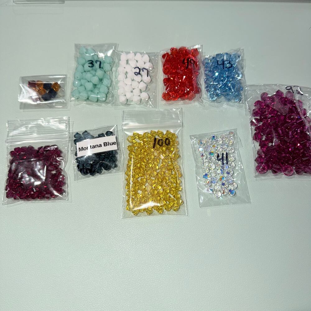 540 pcs, Genuine Swarovski Crystal Jewelry Beads, 6mm 8mm Bicone, Round - Picture 1 of 6